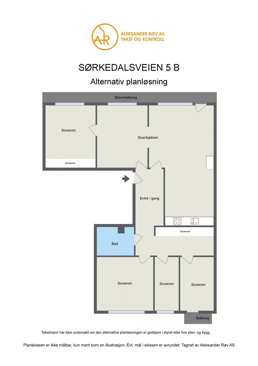 Alternativ plantegning Galleribilde