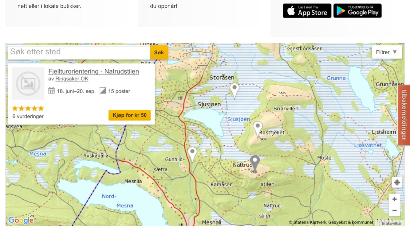 Kjøp orienteringskart på www.turorientering.no eller på Sport1 på Sjusjøen Galleribilde