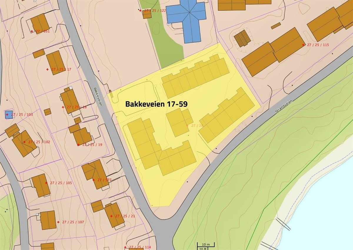 Situasjonskart Bakkeveien 17-59 Galleribilde
