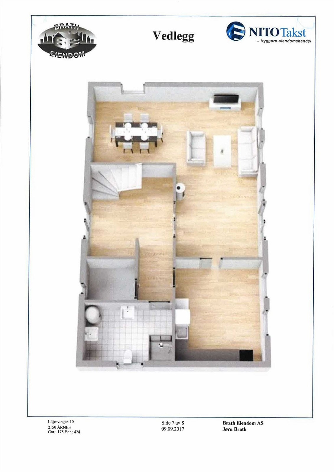 Plantegning 1.etg Galleribilde