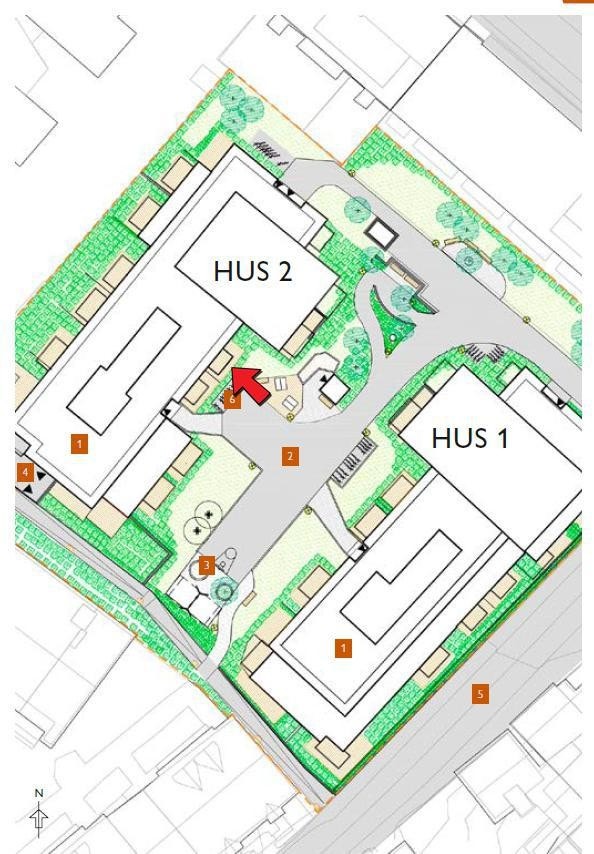 Utomhusplan med markering Galleribilde