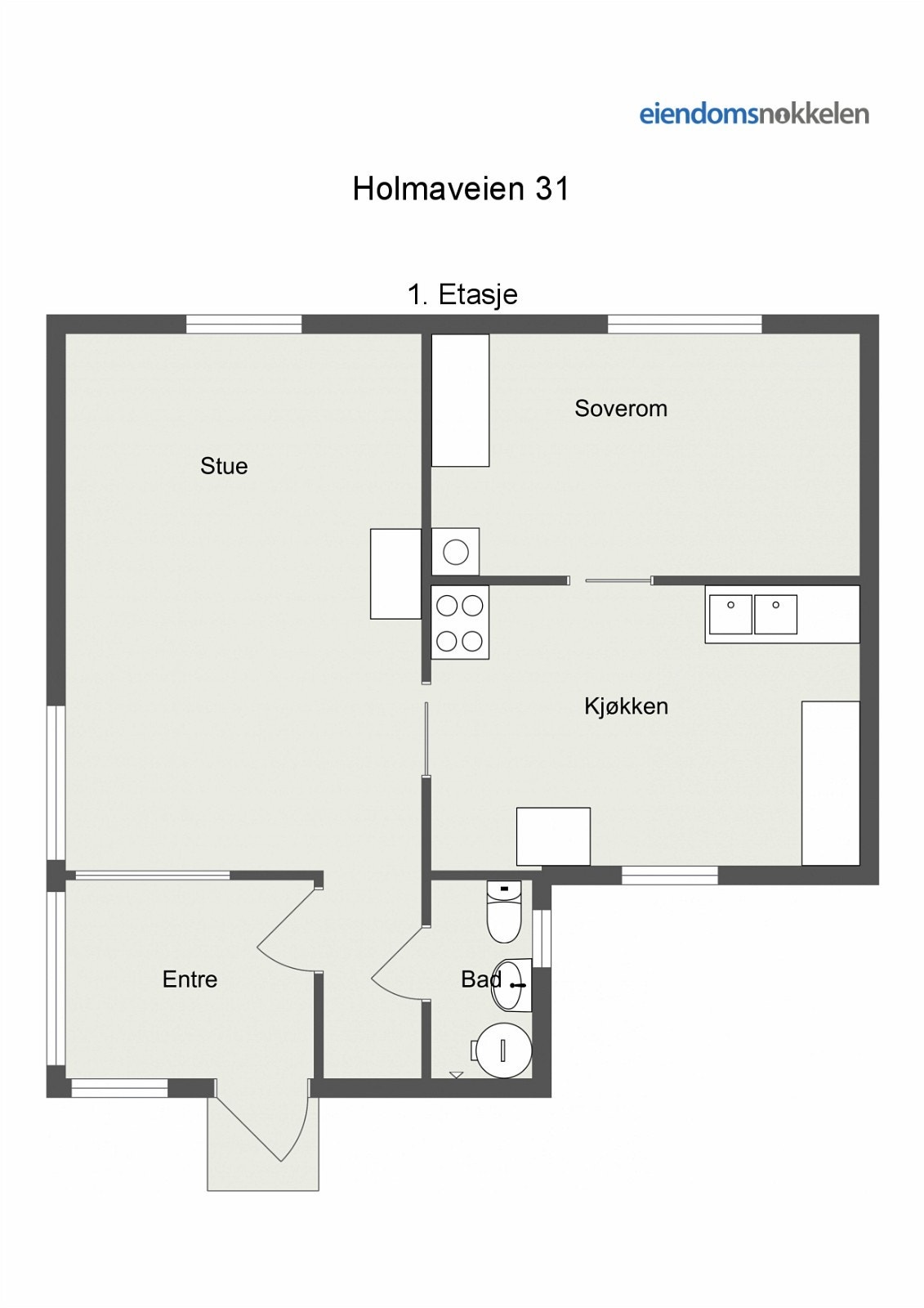 Planløsning 1 etasje Galleribilde