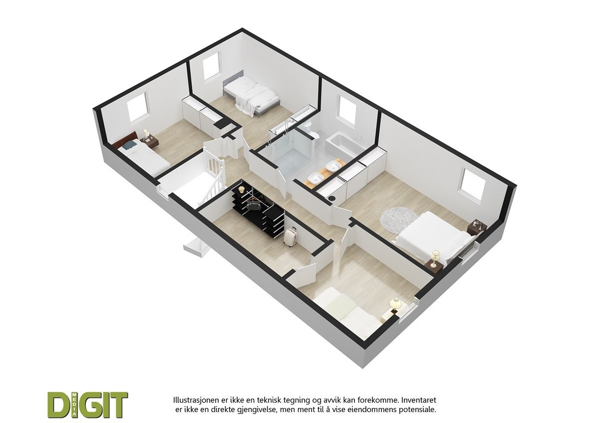 Plantegning av 2 etg Galleribilde