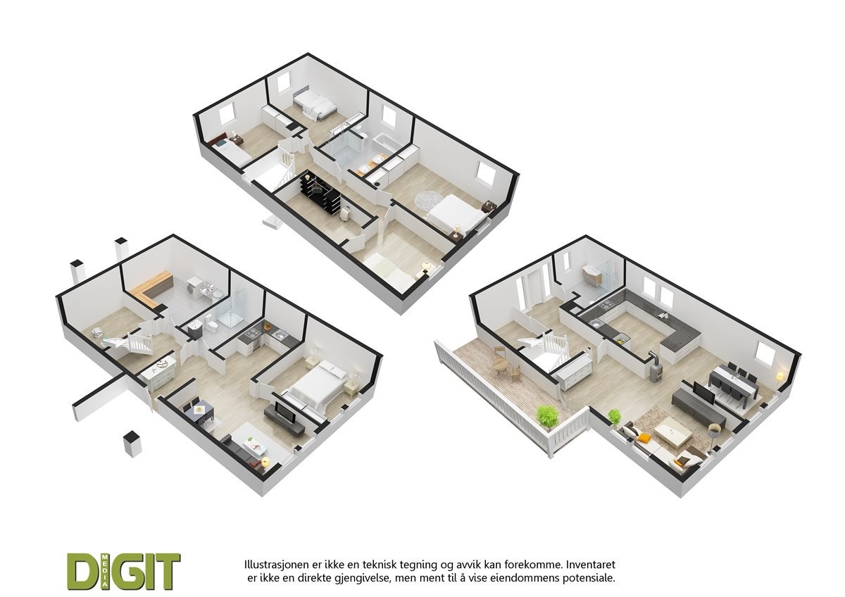 Plantegninger av Utsiktsveien 6 B Galleribilde