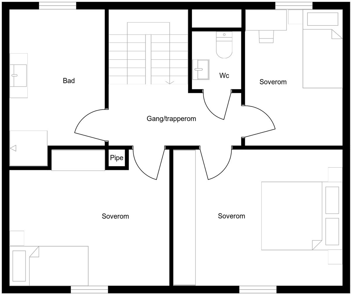 Plantegning - 2.etg. Galleribilde