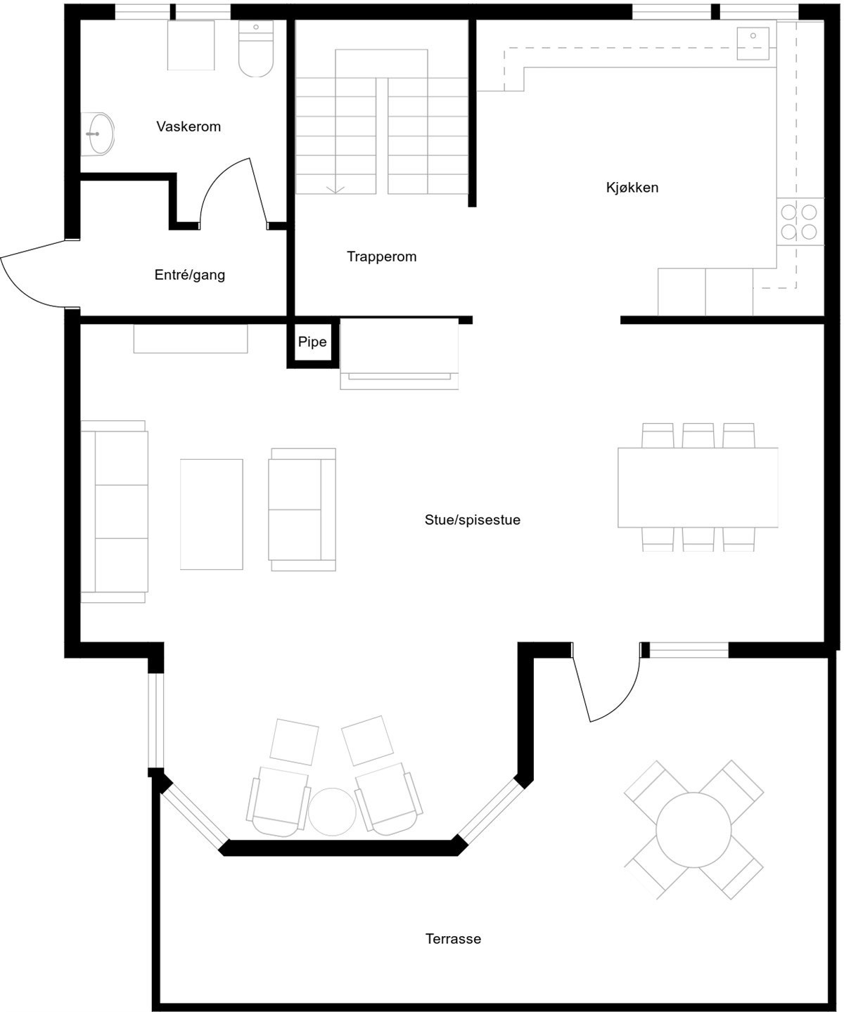 Plantegning - 1.etg. Galleribilde