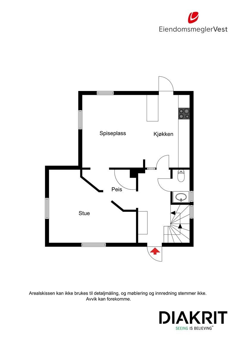 Planskisse 1. etasje Galleribilde