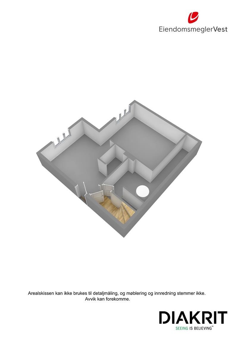 Plantegning 3D Kjeller Galleribilde