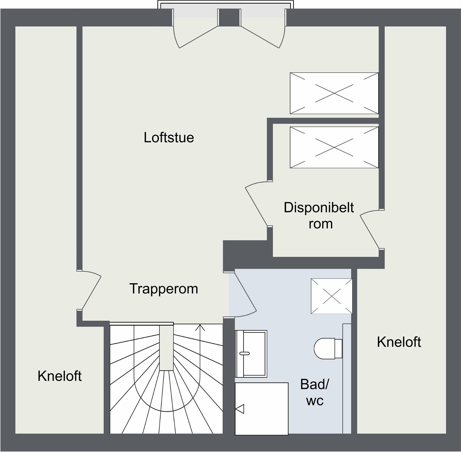 Plantegning 2. etasje. Galleribilde
