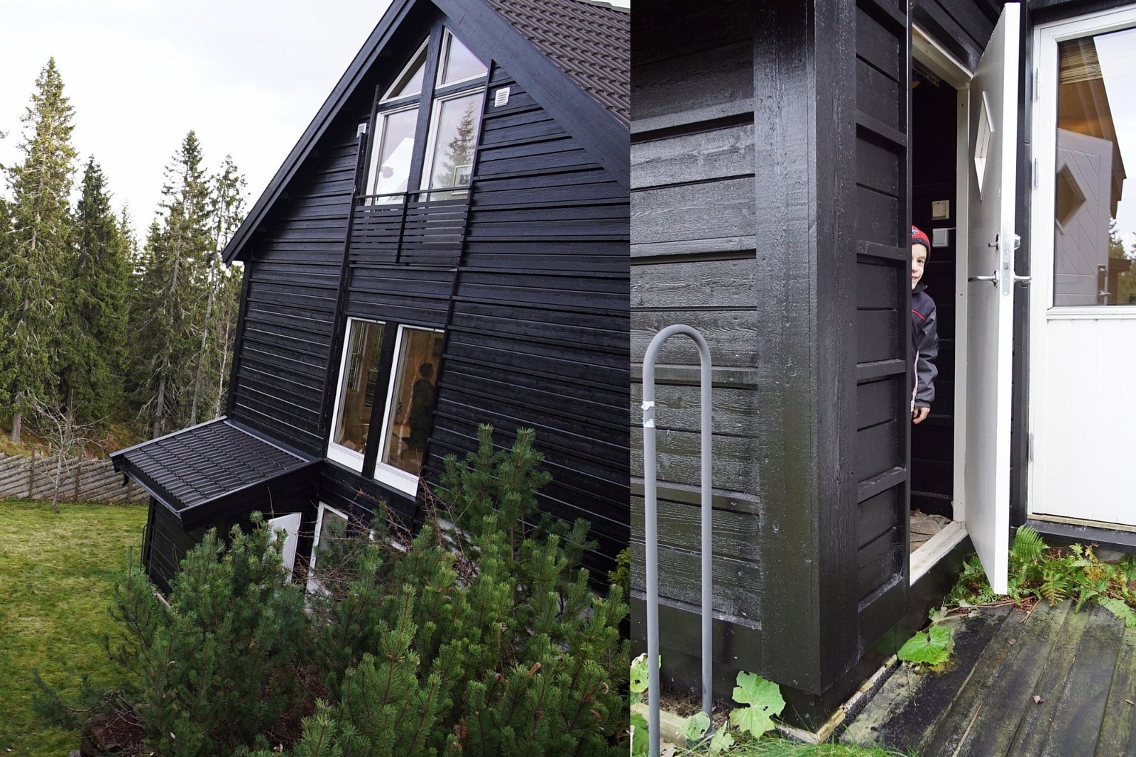 Vi har et skjul der nede og der kan man også gjemme seg hvis man leker gjemsel. Galleribilde