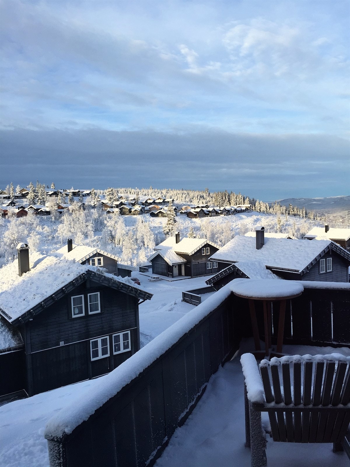Nydelig utsikt fra terrassen også vinterstid. Galleribilde