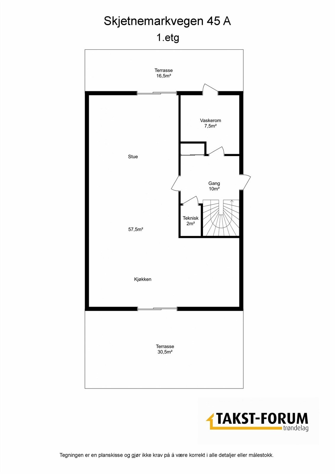 PROA Eiendomsmegling - 3D planskisse 1. etasje Galleribilde