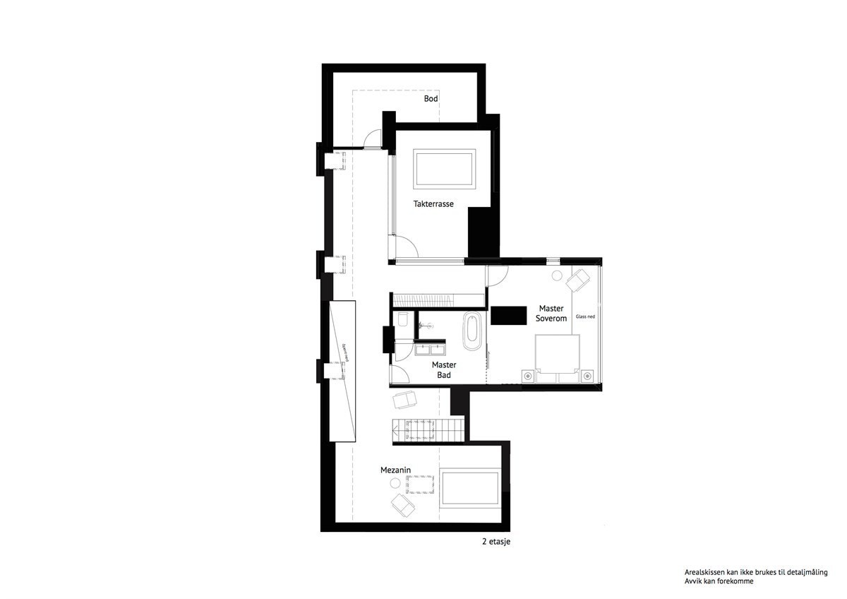 Plantegning loft Galleribilde
