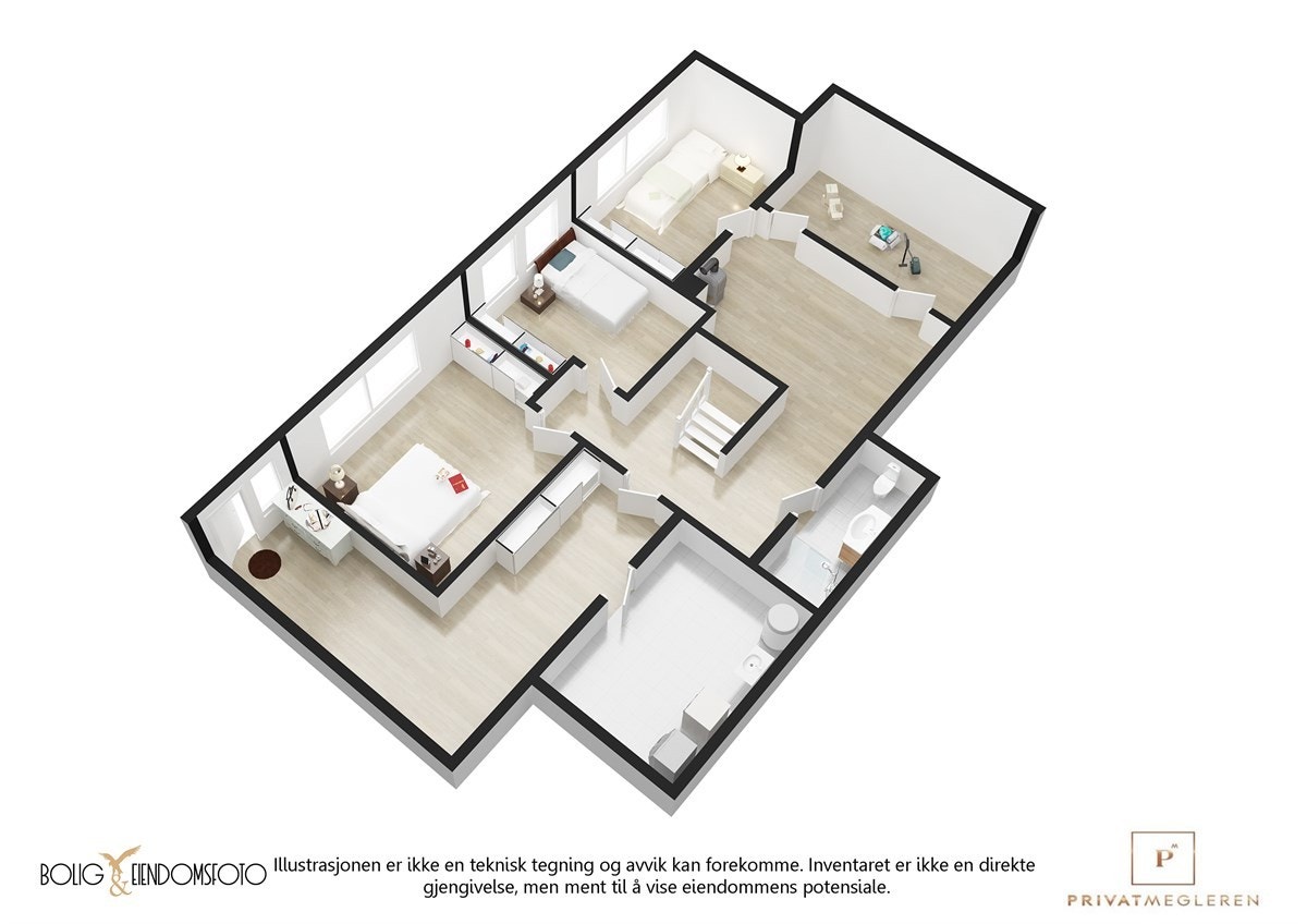 Plantegning 3.etasje. Galleribilde