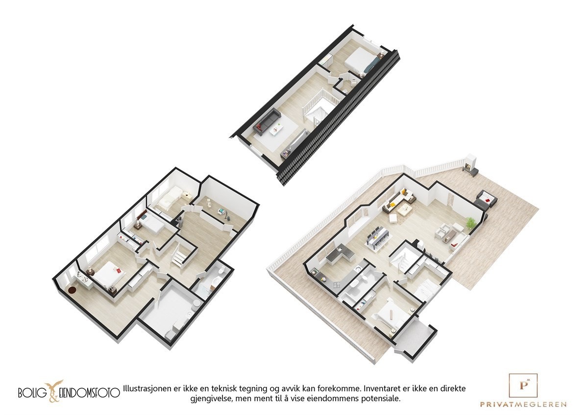 Plantegning alle etasjer. Galleribilde