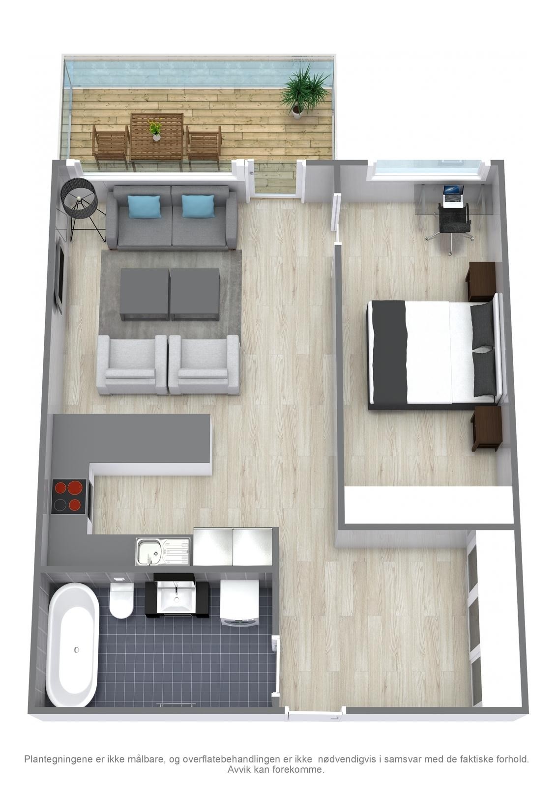 Planløsning 3D. Galleribilde