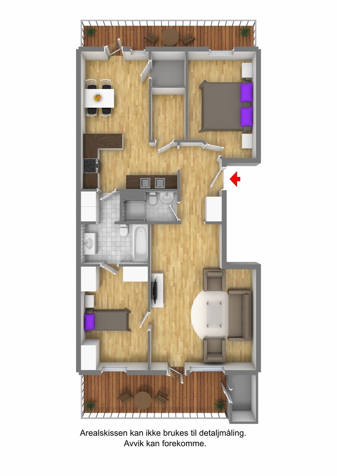 Plantegning 3D Galleribilde