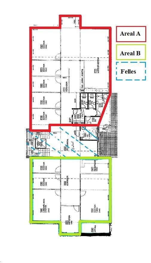 Plantegning Areal A og Areal B Galleribilde