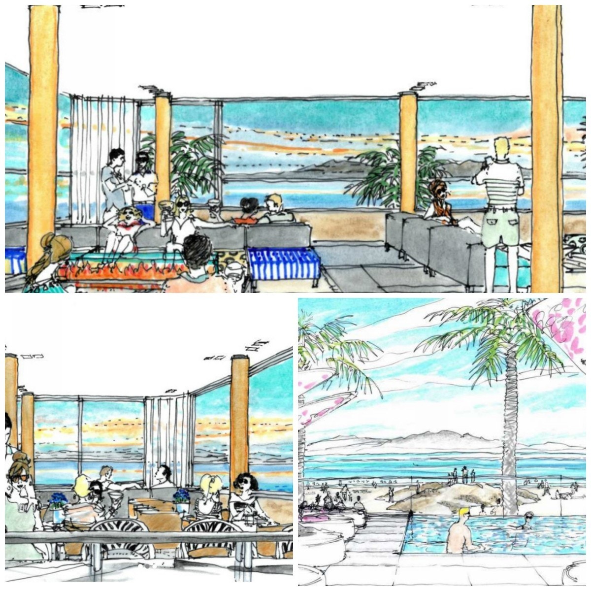 Konseptbilder av Beach Club. Galleribilde