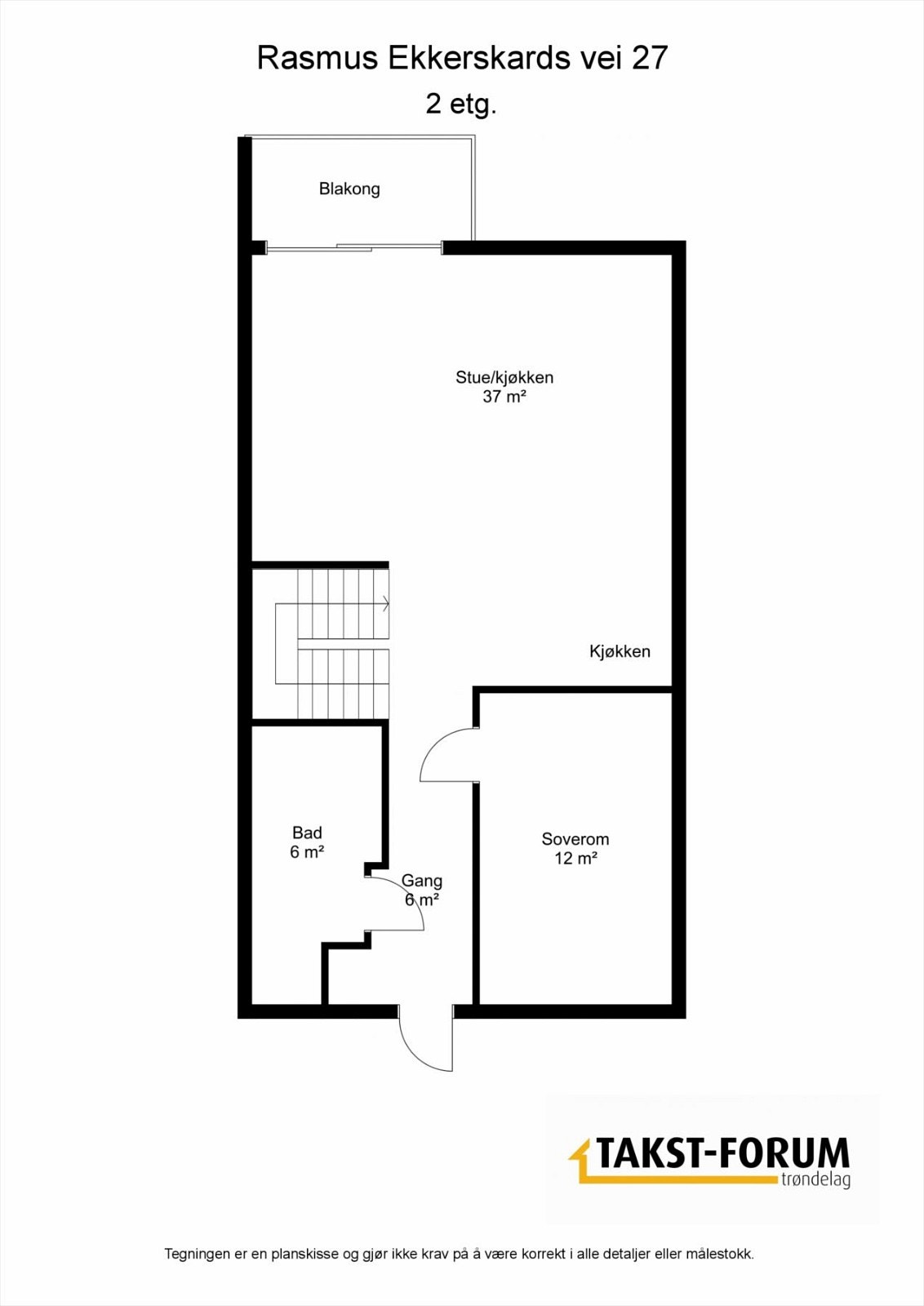 Plantegning 2 etasje. Galleribilde