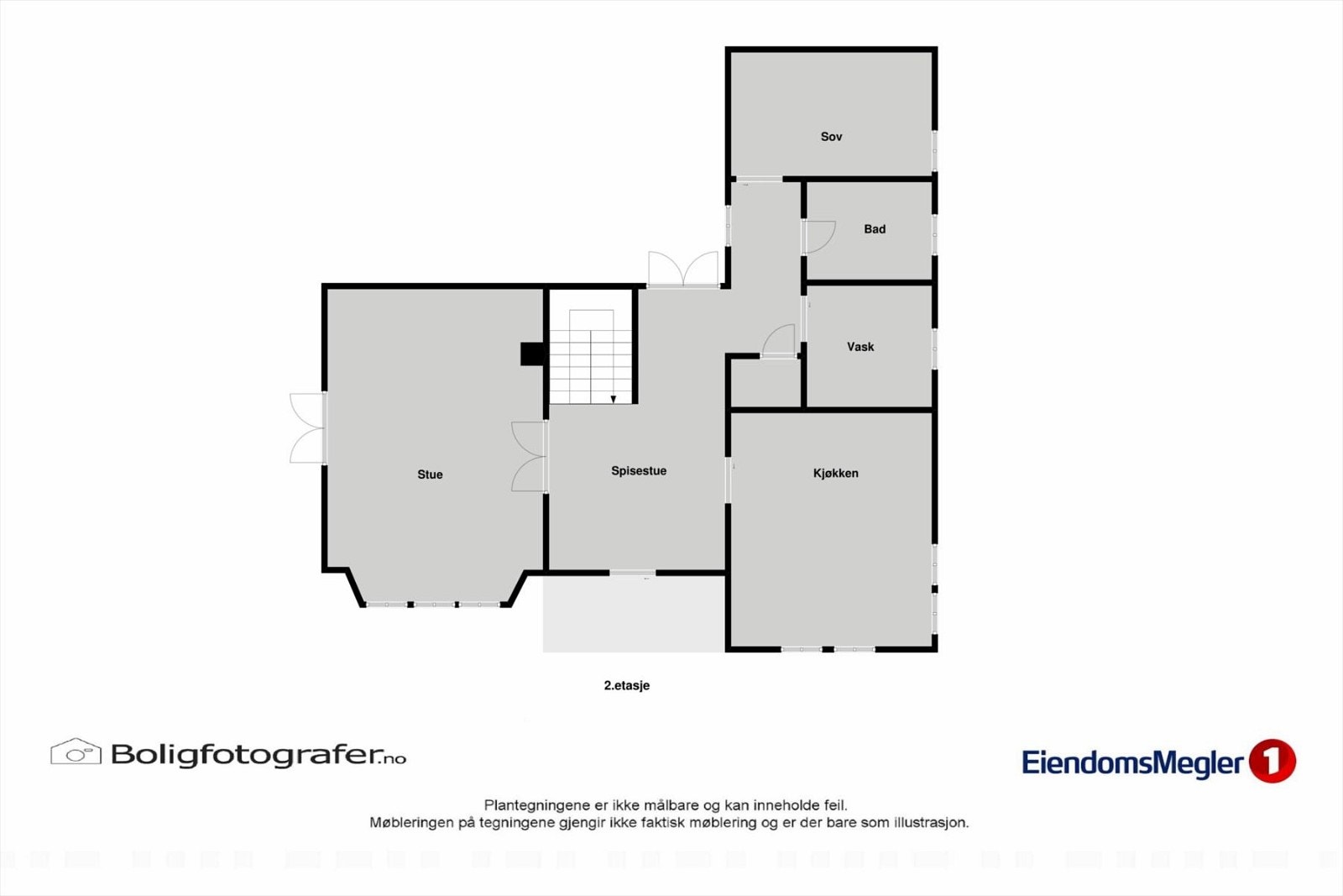 Planløsning 2. etasje Galleribilde