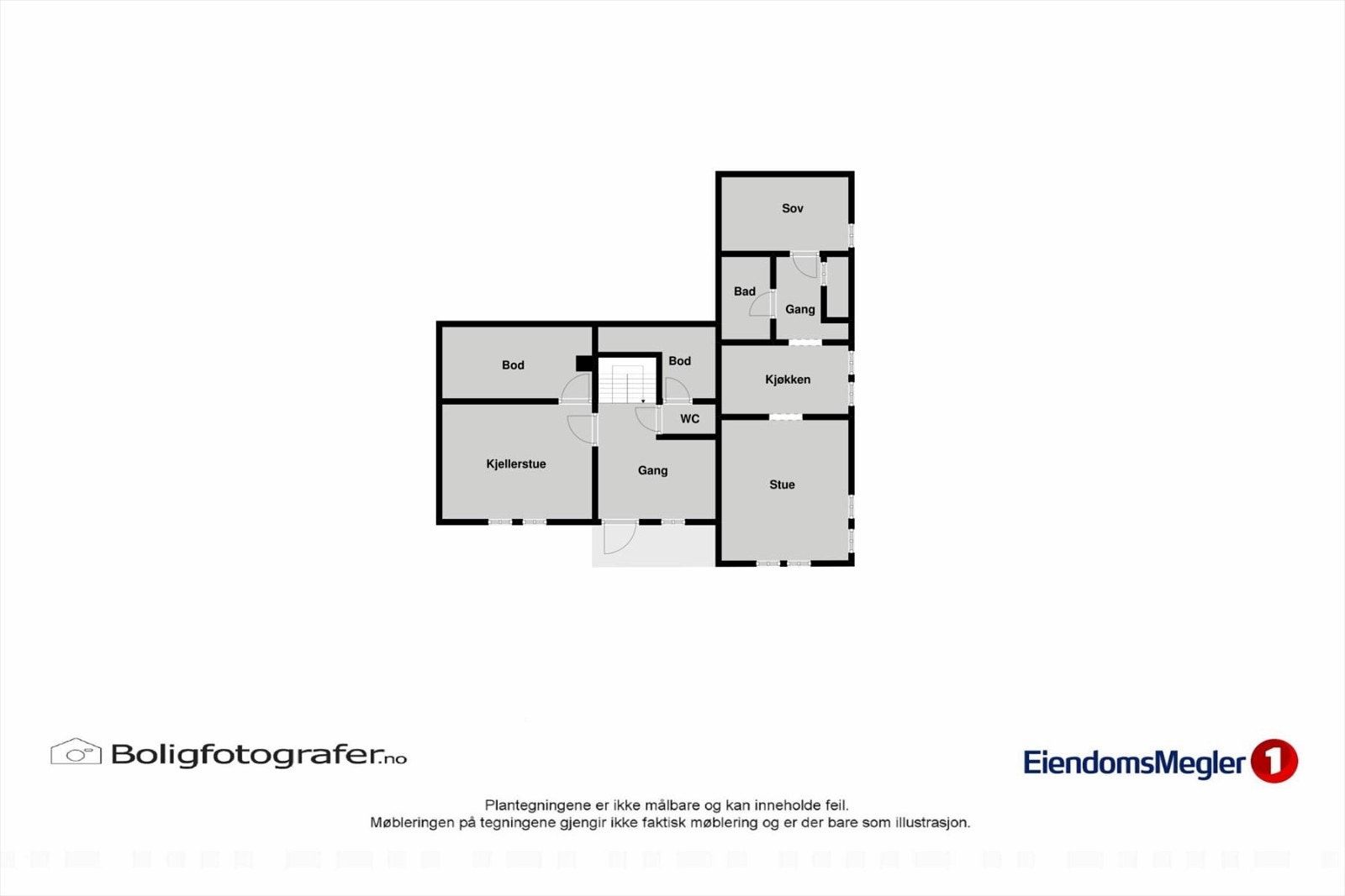 Planløsning 1. etasje Galleribilde