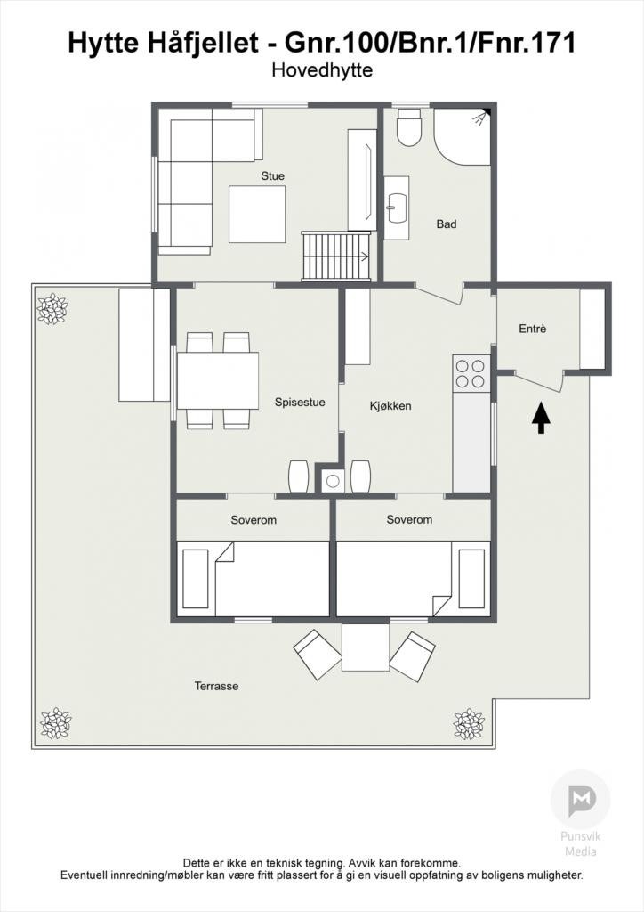 _Hytte Håfjellet - Gnr100_Bnr1_Fnr171 - Hovedhytte - 2D Galleribilde