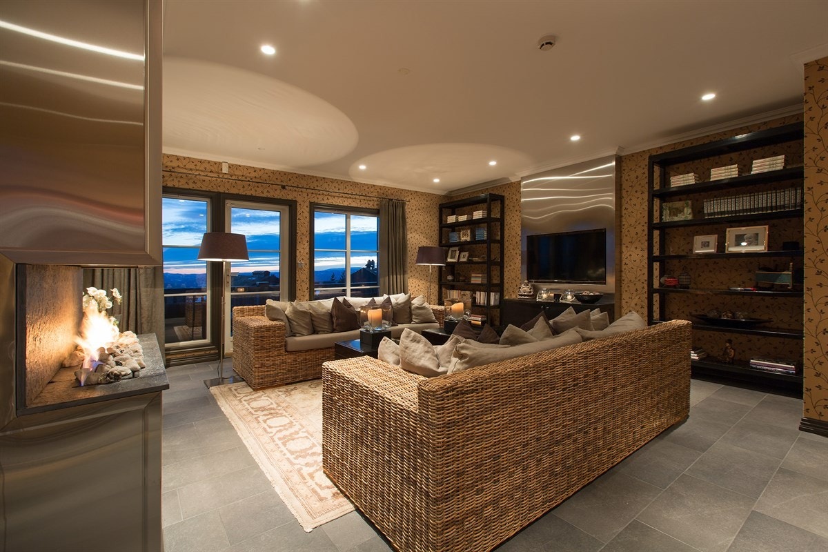 Stue med gasspeis Galleribilde