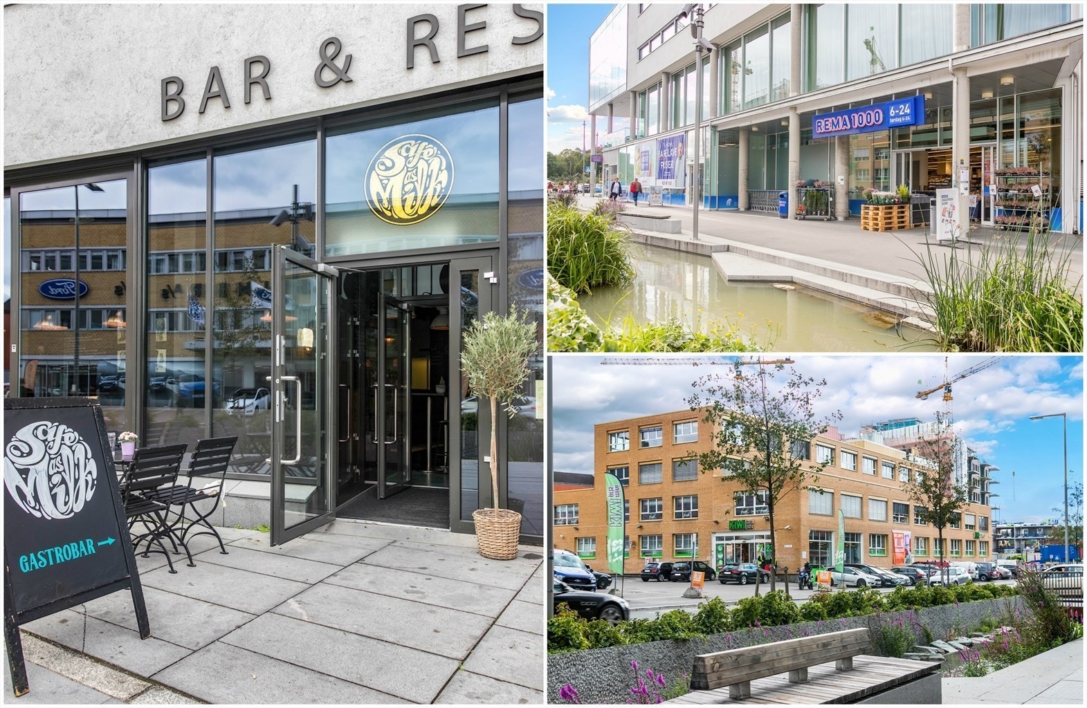 1 minutt gang så finner du flere dagligvare butikker og restauranter, og det kommer flere! Galleribilde