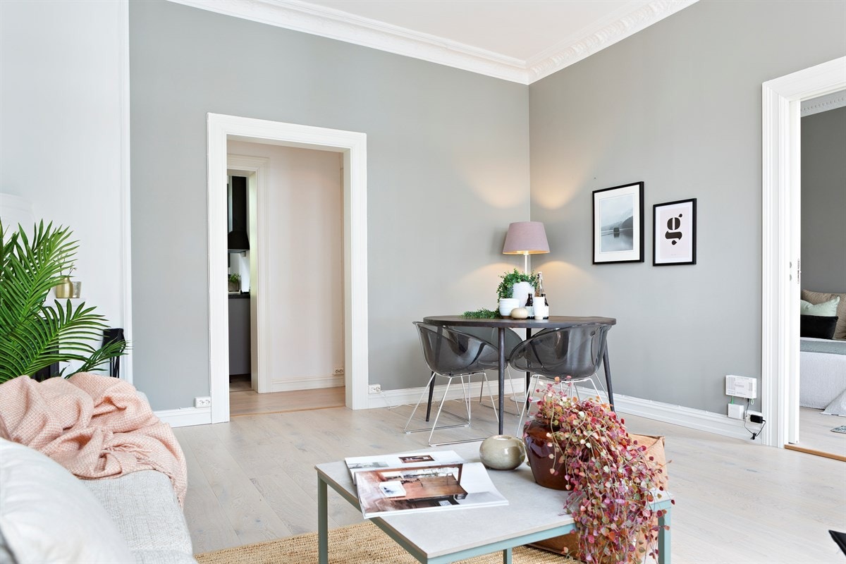 Plass til spisebord i stuen. Galleribilde