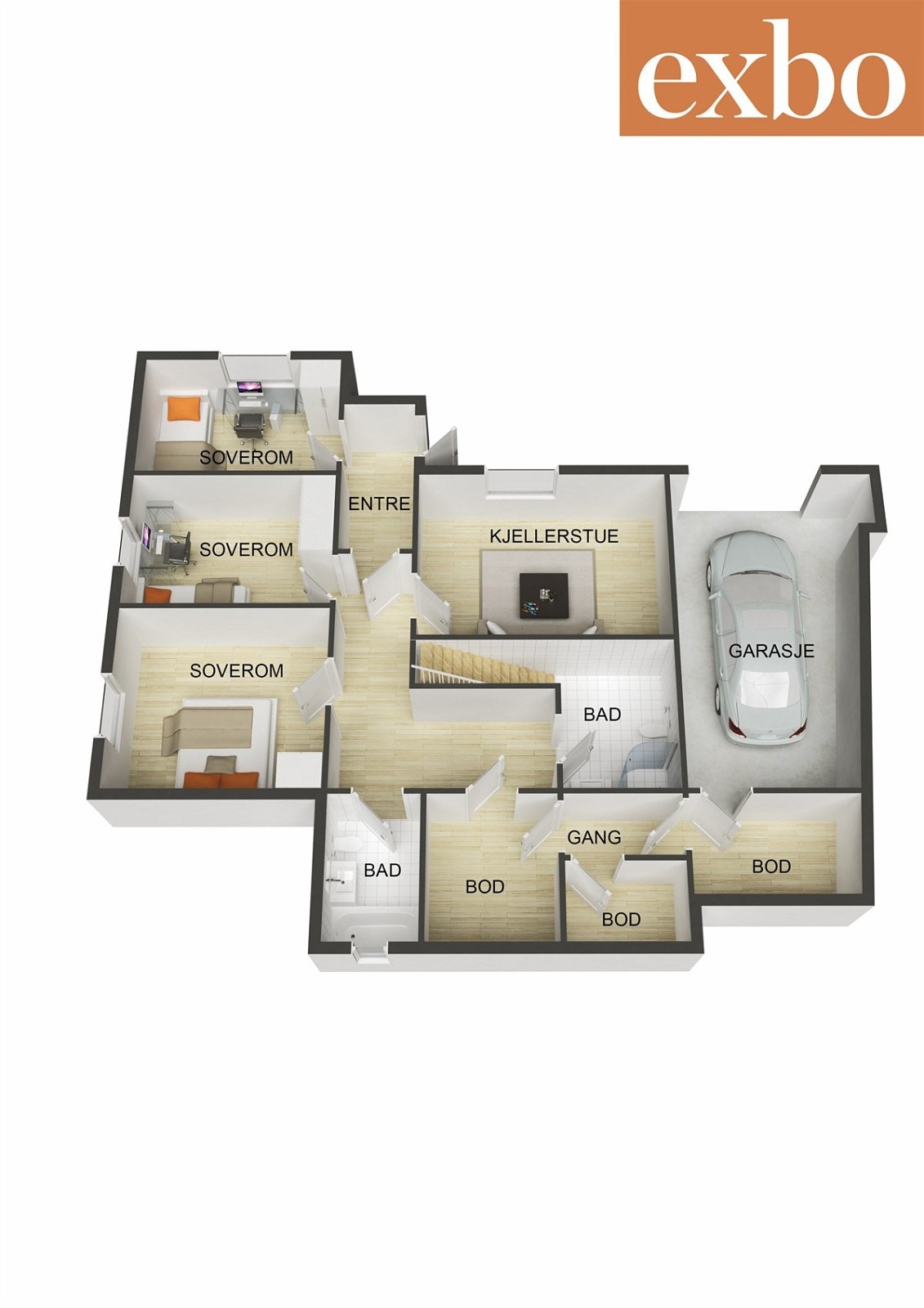 Plantegning Underetasje Galleribilde