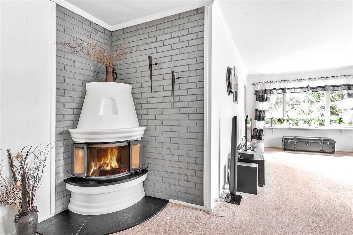 Stue med peis Galleribilde