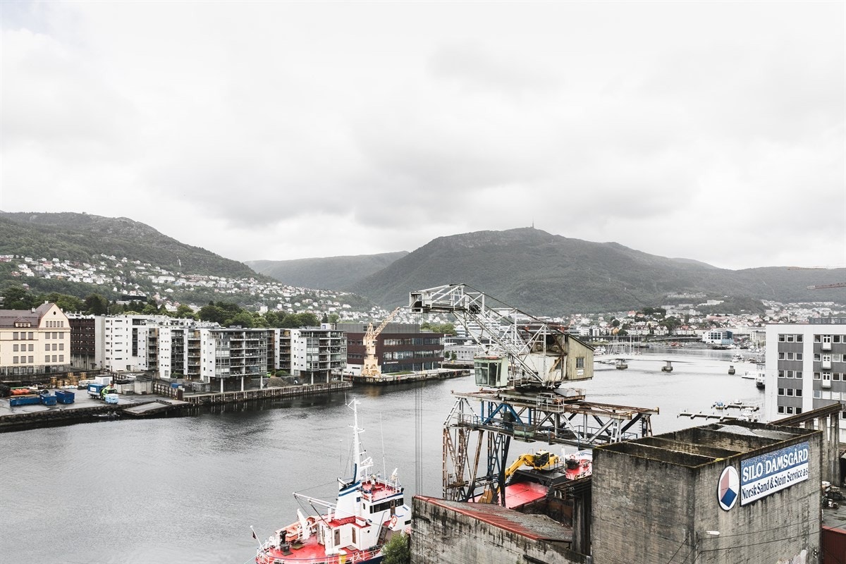 Utsikt fra takterrasse. Galleribilde