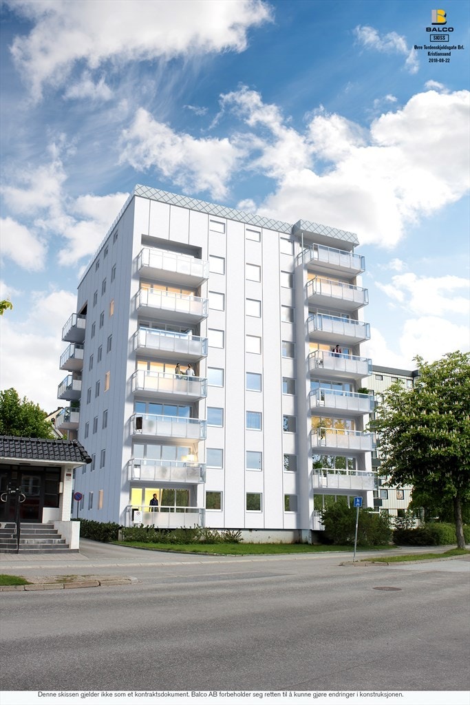 Illustrasjon: slik er fasadeendringene foreslått. Endringer og avvik kan forekomme Galleribilde