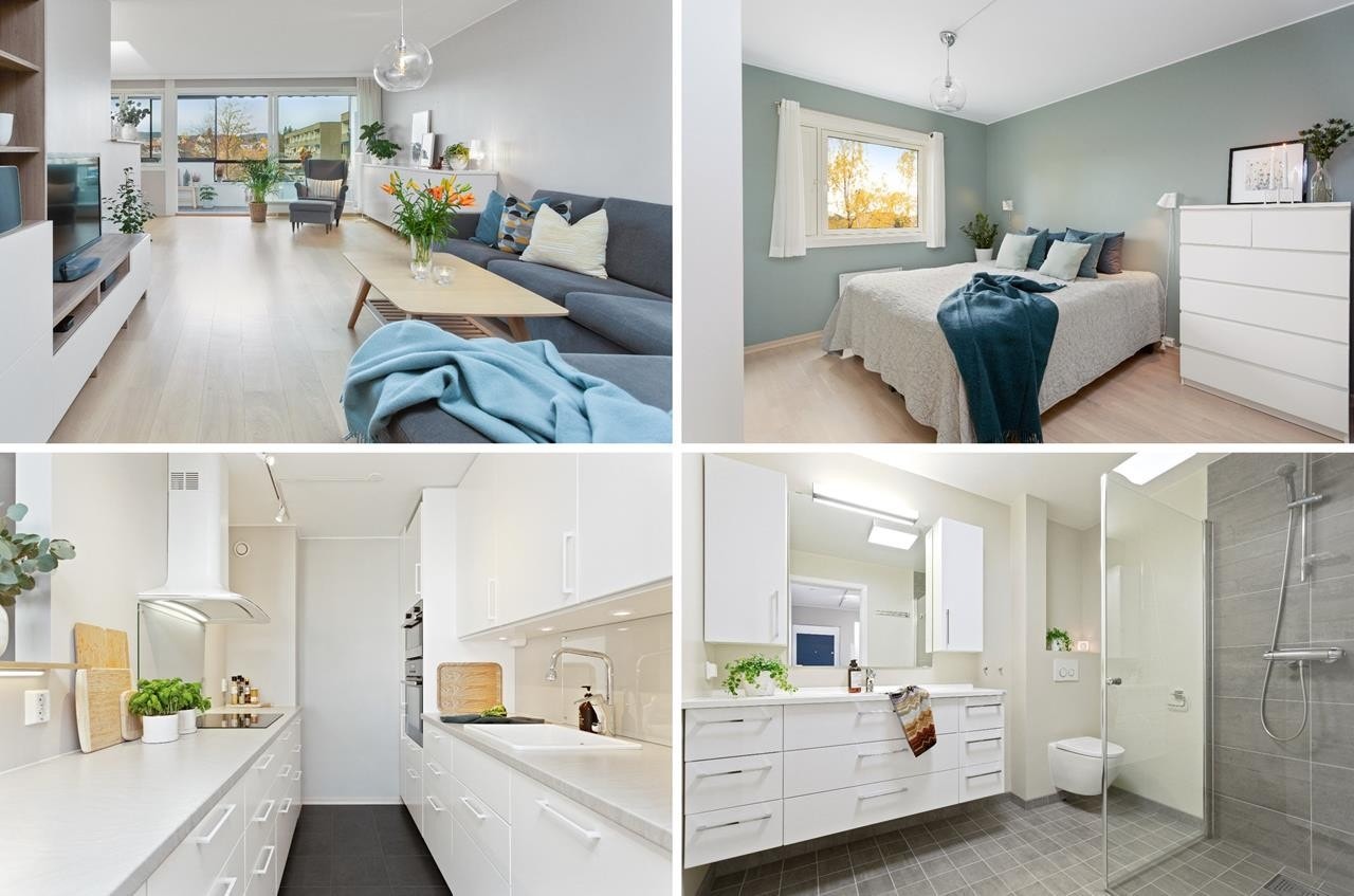 Velkommen til Hovseterveien 52 A. Hele leiligheten ble omfattende oppusset og påkostet i 2014. Galleribilde