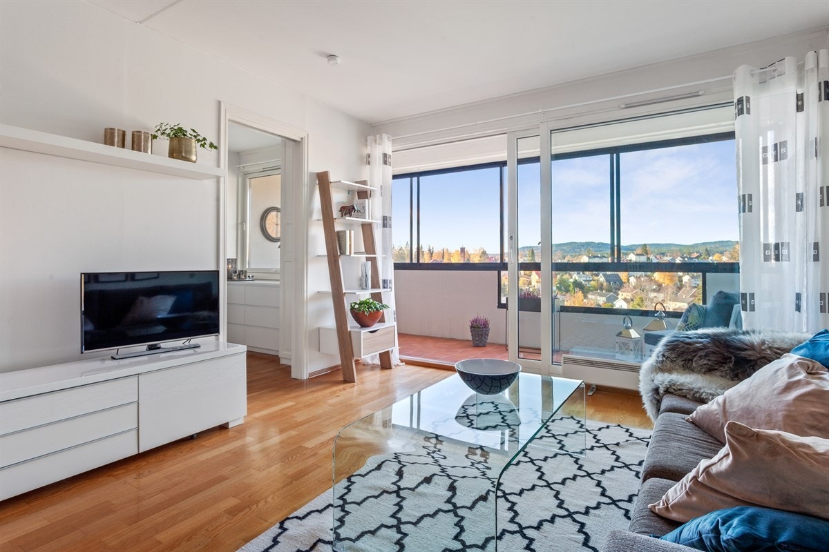 Stue med utgang til nordvest-vestvendt balkong Galleribilde