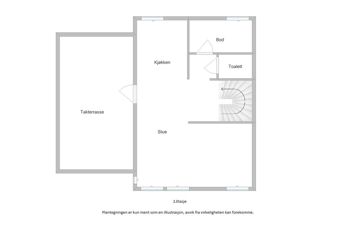 Plantegning 2. Etasje. Galleribilde