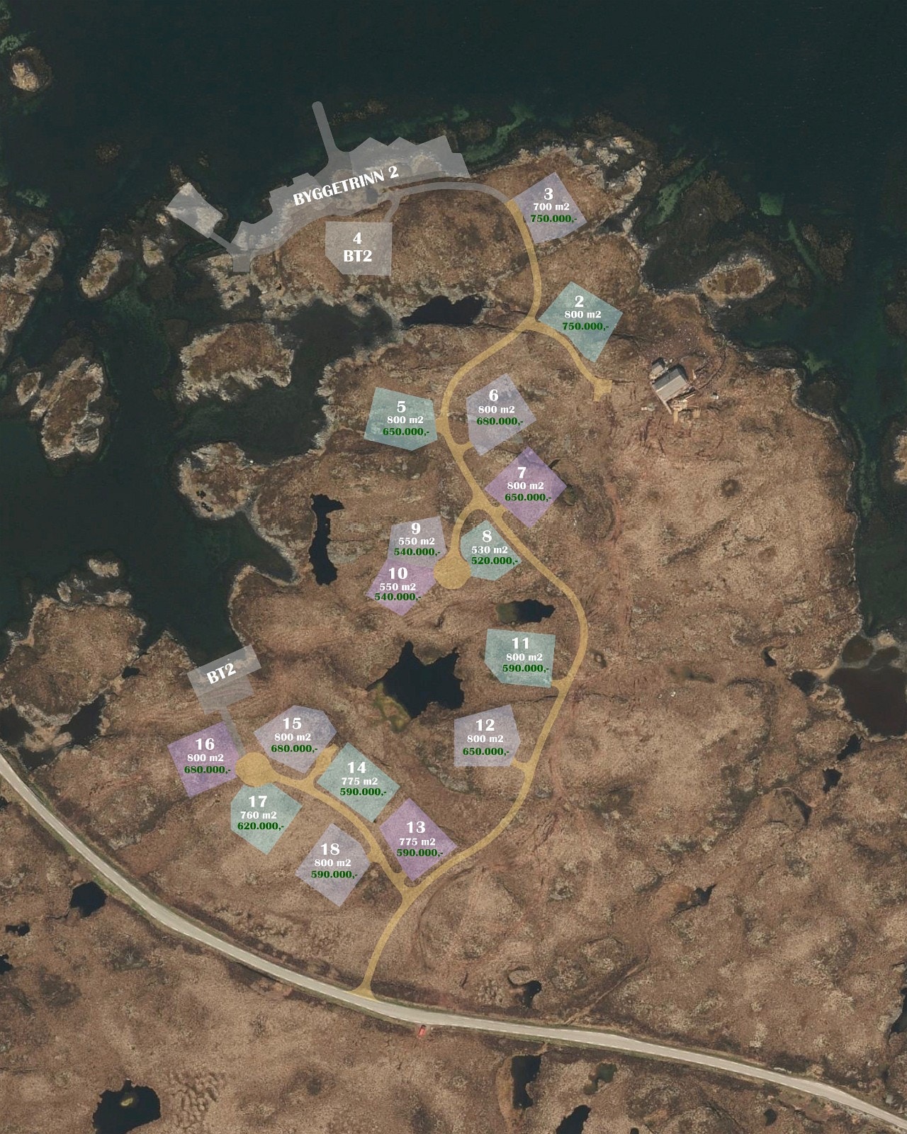 Tomter med tomtepriser Galleribilde