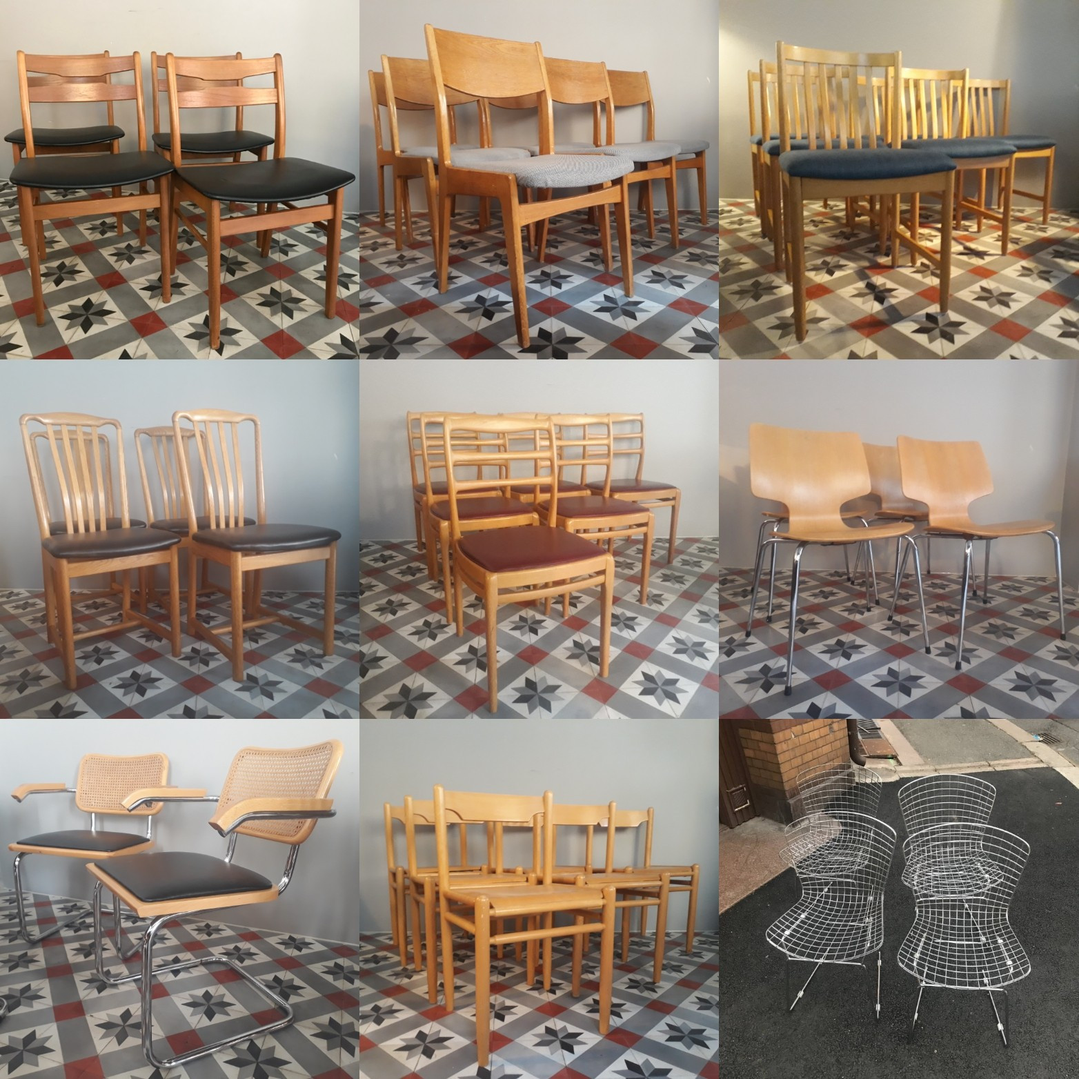 Stablebare stoler i stål og tre | FINN.no Vintage talienske Chiavari stoler | FINN.no