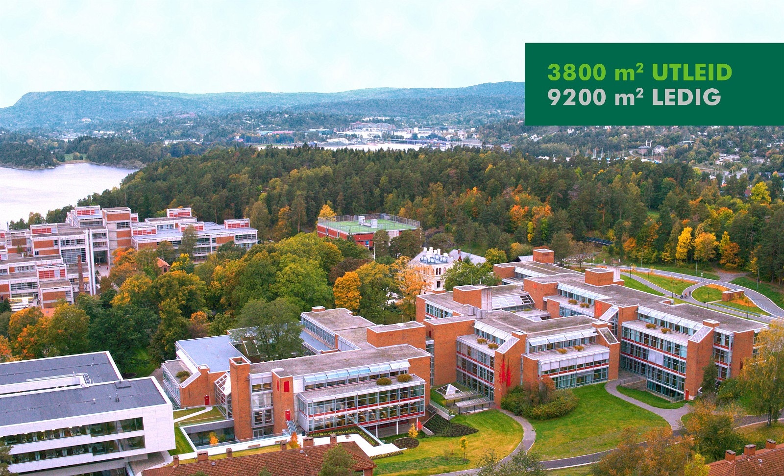 Campus Veritas; et av Norges flotteste kontorcampus beliggende ved sjøen på Høvik. Galleribilde