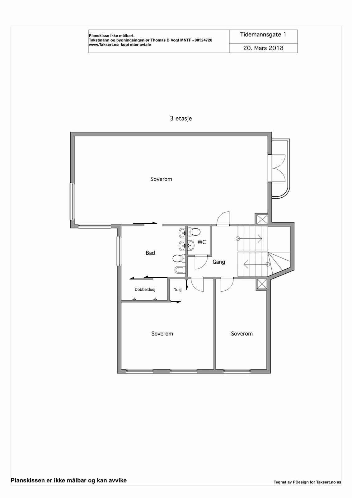 Plantegning: 3. etasje Galleribilde