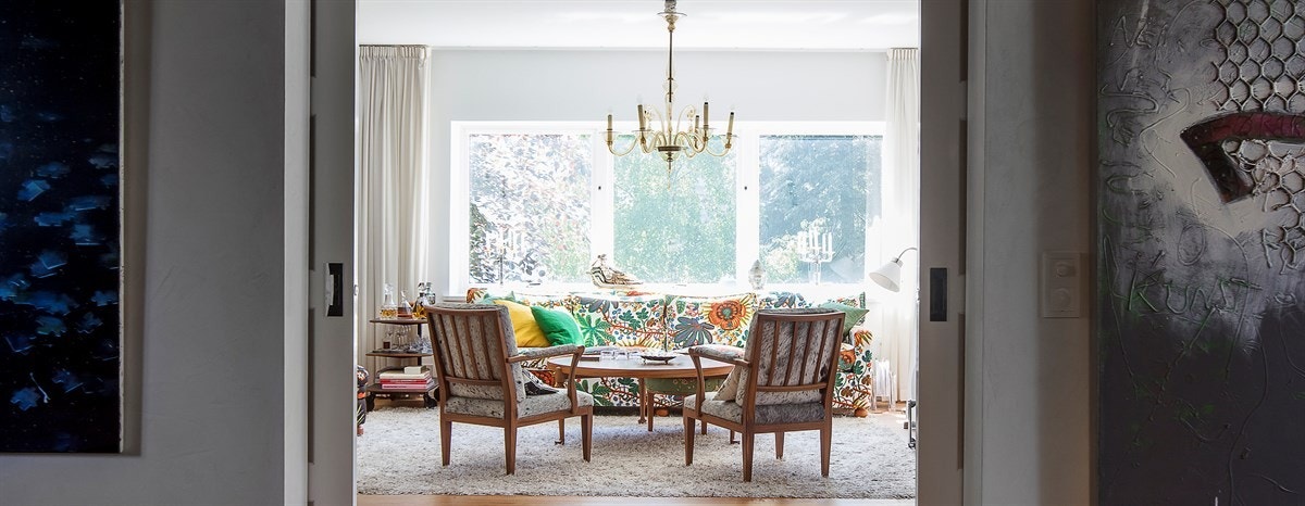 Stuen og spisestuen ligger i rekke. Galleribilde