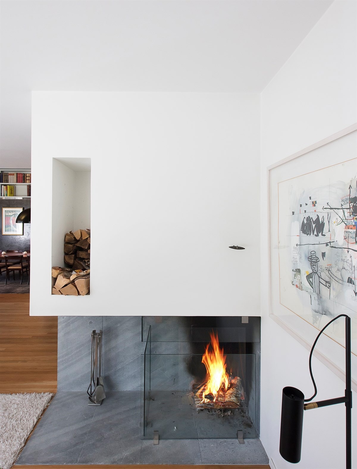 Peis i stue Galleribilde