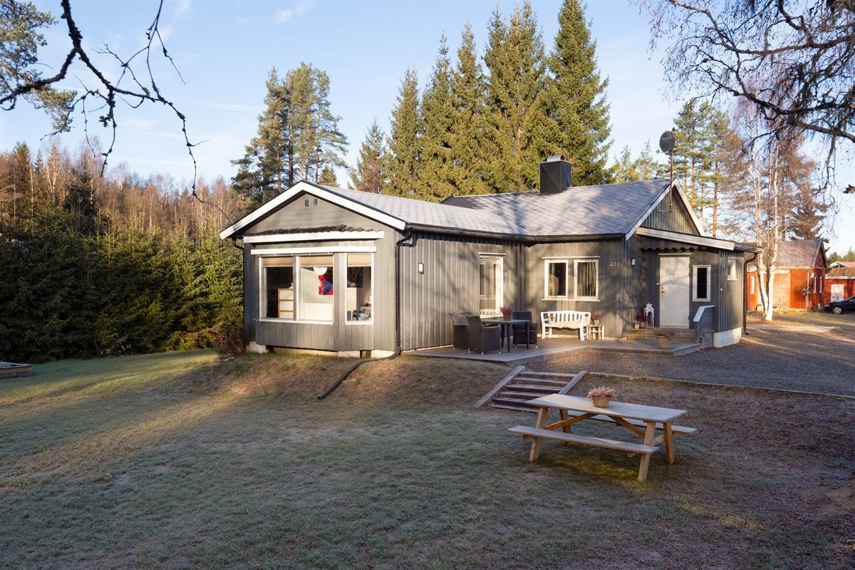 Hyggelig enebolig på ett plan. Galleribilde