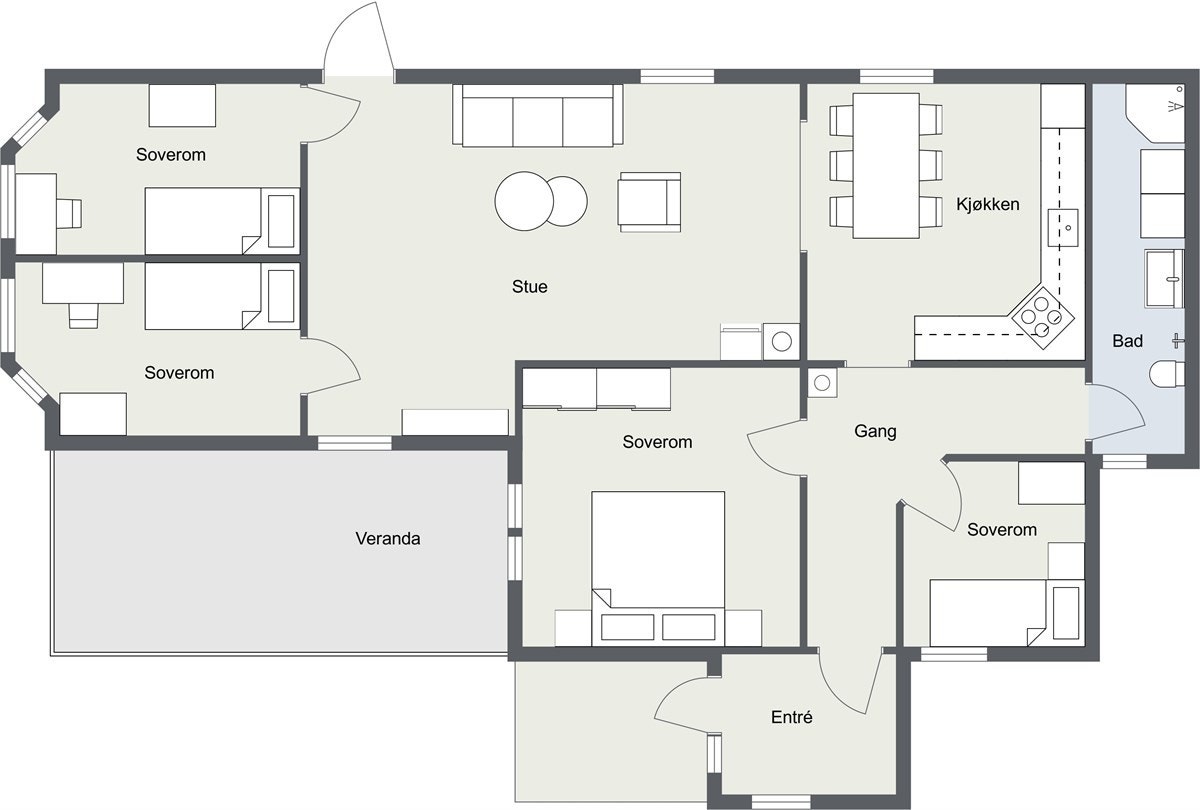 Planskisse 1.etg. Galleribilde