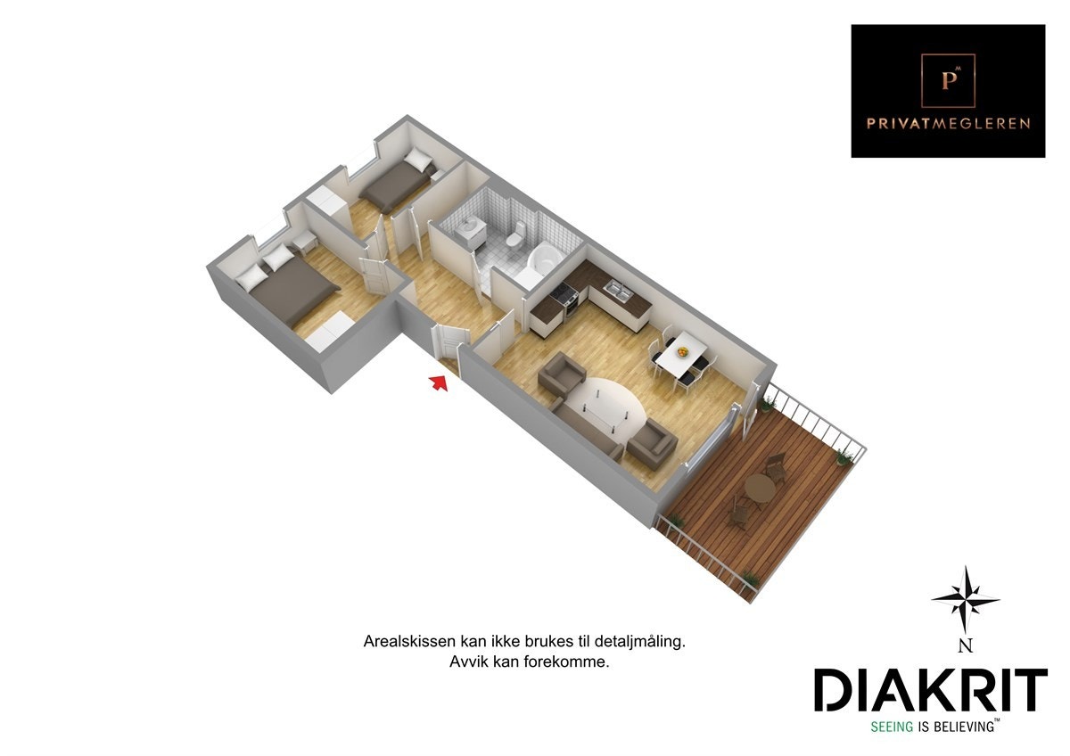 Plantegning 3D Galleribilde