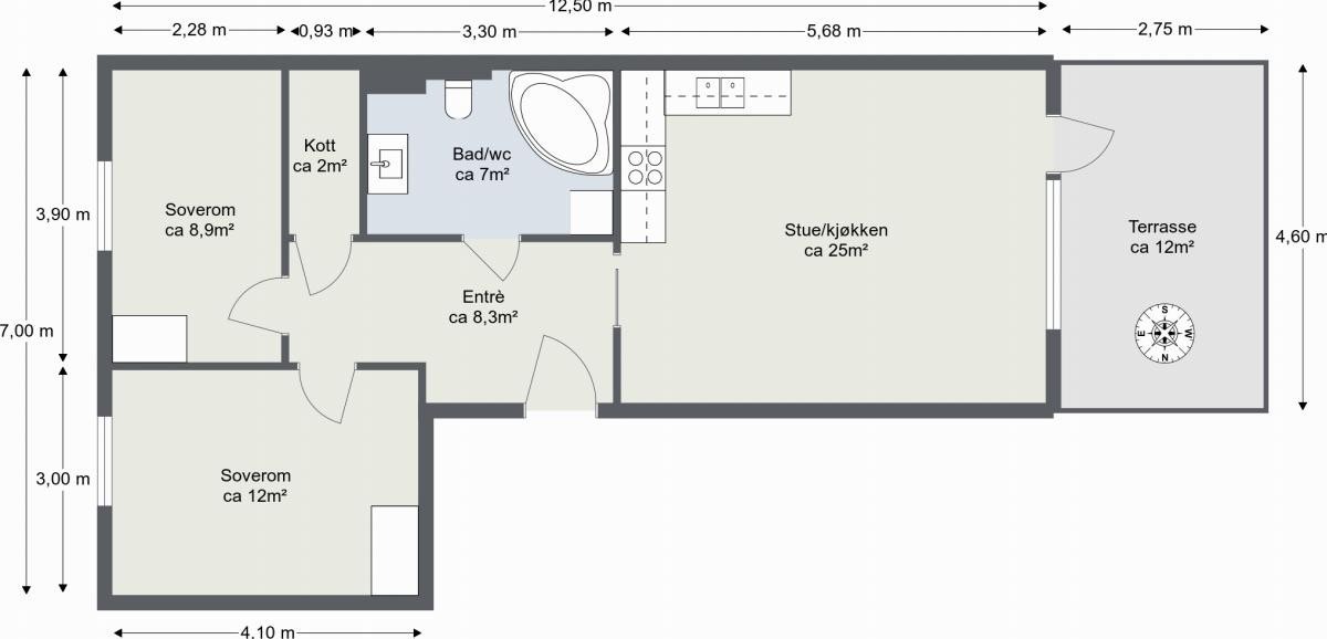 Planskisse. Galleribilde