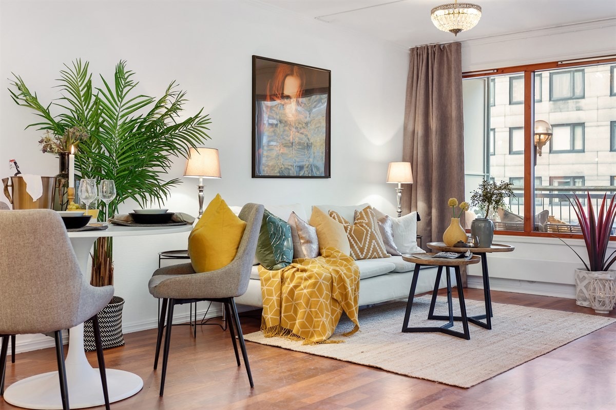 Gode møbleringsmuligheter i stuen Galleribilde