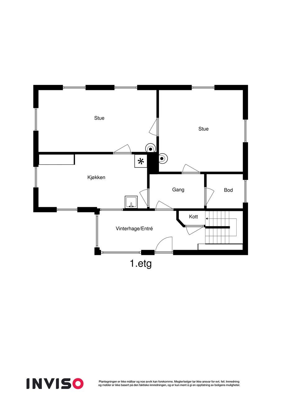 Plantegning 1.etg. 2D Galleribilde