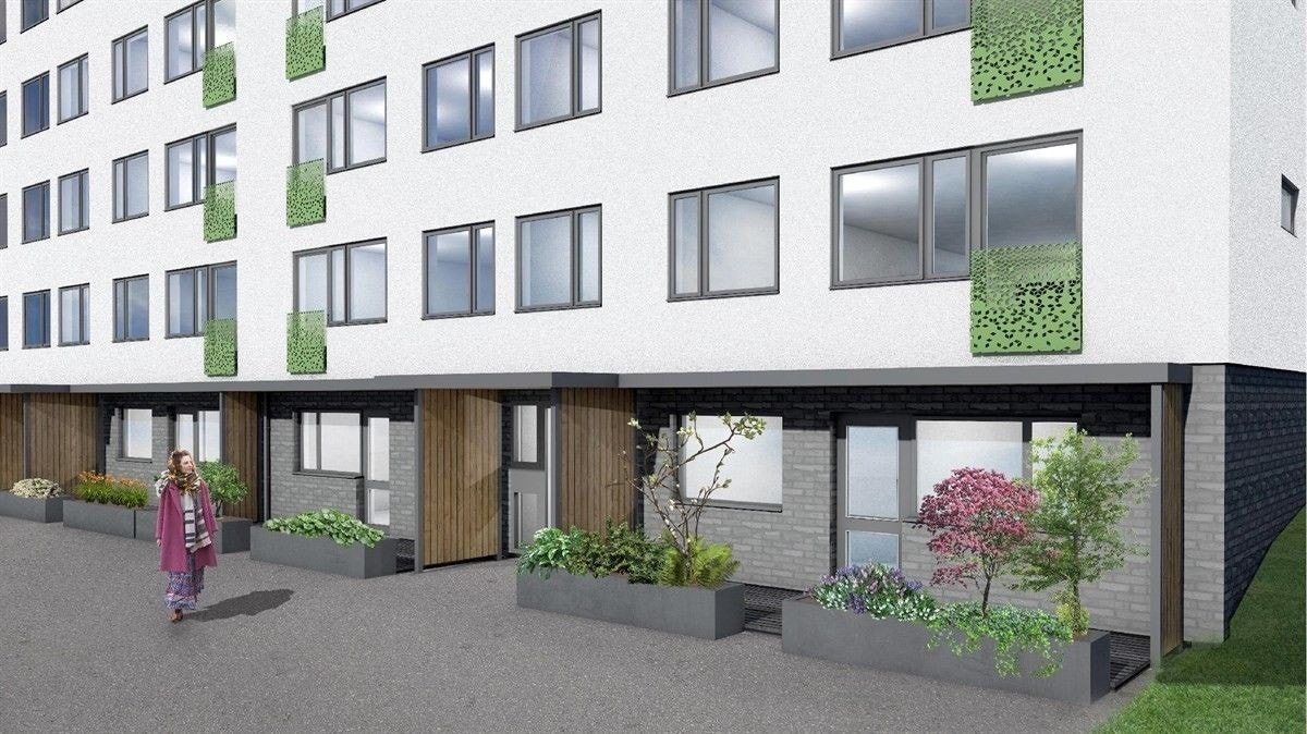 NYE SETRA! - Forslag på ny fasade (Blir frostet glass på balkong, ikke grønn) Galleribilde